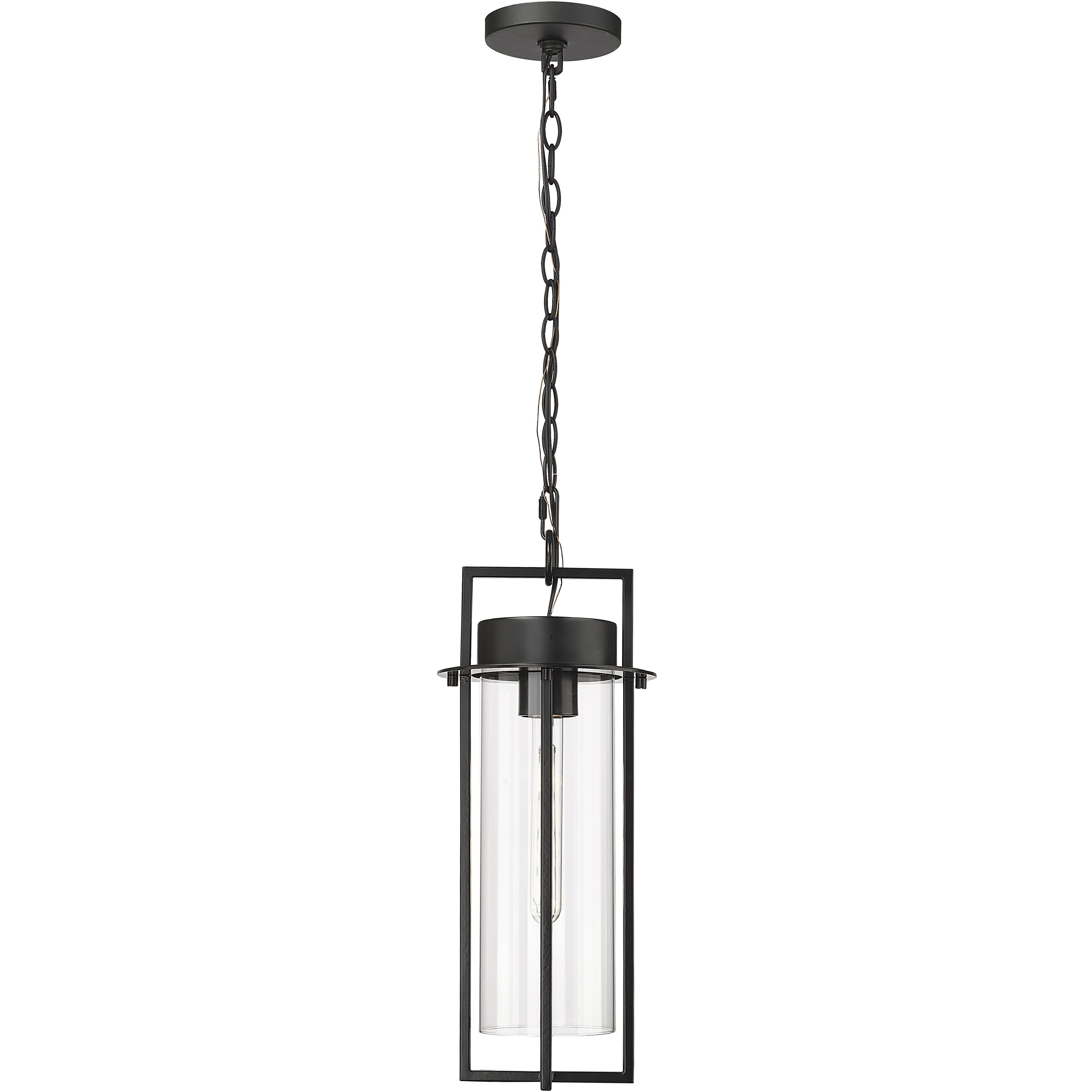 Russell 1 Light 8 inch Powder Coated Black Outdoor Hanging Lantern